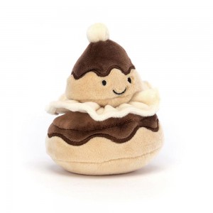 Food Jellycat Plyšáci Pretty Patisserie Religieuse,9cm x 8cm x 7cm Béžový | CJQKO-1840