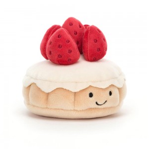 Food Jellycat Plyšáci Pretty Patisserie Tarte Aux Fraises,7cm x 10cm x 10cm Béžový | YWPMD-6157