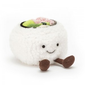 Food Jellycat Plyšáci Silly Sushi California,10cm x 12cm x 10cm Bílé | CFGWA-7064