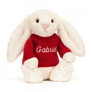 Jumpers Jellycat Bashful Cream Bunny,31cm x 12cm x 9cm Bílé | QDMUI-3792