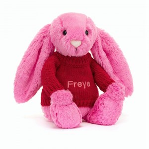 Jumpers Jellycat Bashful Hot Bunny,31cm x 12cm x 9cm Růžové | UDBWV-2317