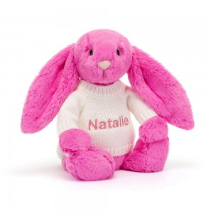 Jumpers Jellycat Bashful Hot Bunny with Cream Jumper,31cm x 12cm x 9cm Růžové | VBPKM-7402