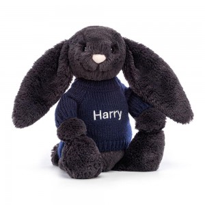Jumpers Jellycat Bashful Inky Bunny,31cm x 12cm x 9cm Černé | ZUPHN-5216