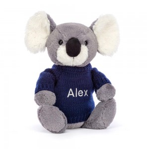 Jumpers Jellycat Bashful Koala,31cm x 12cm x 9cm Šedé | BNAMJ-0178