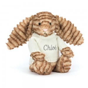 Jumpers Jellycat Bashful Luxe Bunny Juniper with Cream Jumper,31cm x 12cm x 9cm Hnědé | MAGPW-8064