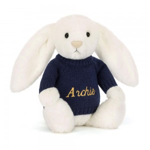 Jumpers Jellycat Bashful Luxe Bunny Luna,31cm x 12cm x 9cm Bílé | UFOWP-9780