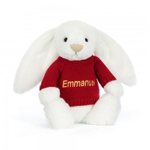 Jumpers Jellycat Bashful Luxe Bunny Luna,31cm x 12cm x 9cm Bílé | KTNZY-1702