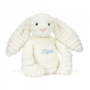 Jumpers Jellycat Bashful Luxe Bunny Nimbus with Cream Jumper,31cm x 12cm x 9cm Bílé | FDRVZ-8723