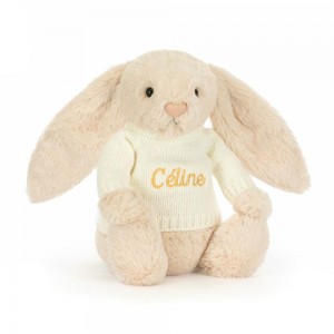 Jumpers Jellycat Bashful Luxe Bunny Willow with Cream Jumper,31cm x 12cm x 9cm Béžový | BXREK-0612