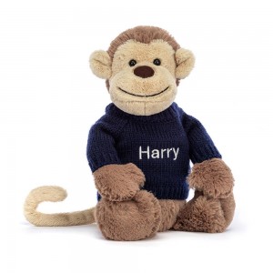 Jumpers Jellycat Bashful Opičky,31cm x 12cm x 9cm Hnědé | WUDHA-3694