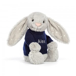 Jumpers Jellycat Bashful Shimmer Bunny,31cm x 12cm x 9cm Šedé | PFGTO-6157