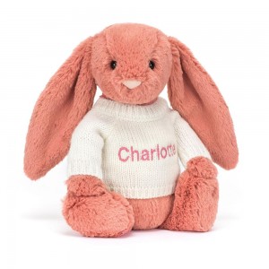 Jumpers Jellycat Bashful Sorrel Bunny with Cream Jumper,31cm x 12cm x 9cm Oranžové | UBAQD-5178
