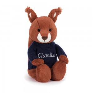 Jumpers Jellycat Bashful Squirrel,31cm x 12cm x 9cm Červené | SOGDL-8196
