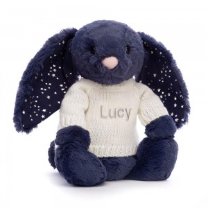 Jumpers Jellycat Bashful Stardust Bunny with Cream Jumper,31cm x 12cm x 9cm Blankyt | GHQEN-8570