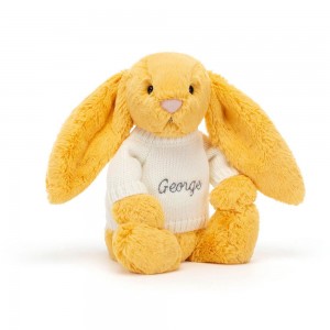 Jumpers Jellycat Bashful Sunshine Bunny with Cream Jumper,31cm x 12cm x 9cm Žluté | UVOFC-9582