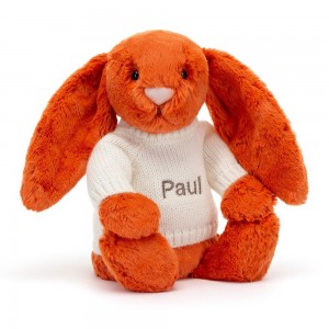 Jumpers Jellycat Bashful Tangerine Bunny with Cream Jumper,31cm x 12cm x 9cm Oranžové | KJWUD-5036