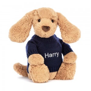 Jumpers Jellycat Bashful Toffee Puppy,31cm x 12cm x 9cm Hnědé | KLUXA-7084