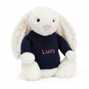Jumpers Jellycat Bashful Twinkle Bunny,31cm x 12cm x 9cm Bílé | OKJSV-0419