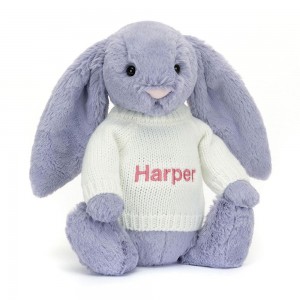 Jumpers Jellycat Bashful Viola Bunny with Cream Jumper,31cm x 12cm x 9cm Fialové | HWYAV-4357