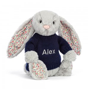 Jumpers Jellycat Blossom Bunny,31cm x 12cm x 9cm Šedé | UANMB-3245