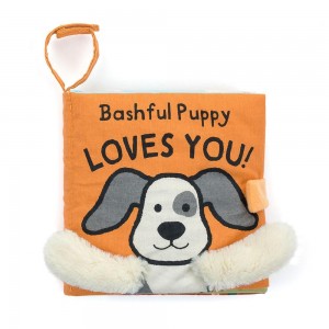 Knihy Jellycat Bashful Puppy Loves You,15cm x 15cm x 5cm Bílé | GAHSP-9871