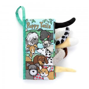 Knihy Jellycat Puppy Tails Activity,22cm x 13cm x 5cm Zelene | HRVSG-7604