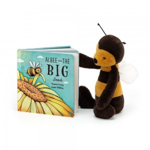 Knižka Aktivity Jellycat Albee And The Big Seed and Bashful Bee Medium, Černé | GAXJY-1058