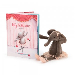 Knižka Aktivity Jellycat Elly Ballerina and Dancing Darcey Sloníci, Šedé | QZNYV-1574