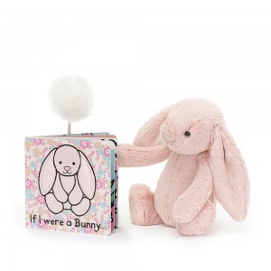 Knižka Aktivity Jellycat If I Were a Bunny and Bashful Blush Bunny Medium, Růžové | SWEHK-1562