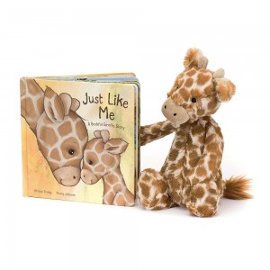 Knižka Aktivity Jellycat Just Like Me and Bashful Giraffe Medium, Žluté | FTOWE-0195