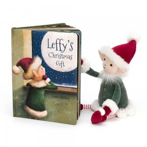 Knižka Aktivity Jellycat Leffy's Christmas Gift and Leffy Elf Medium, Zelene | KPMDH-9578