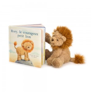 Knižka Aktivity Jellycat Rory Le Courageux Petit Lion and Fuddlewuddle Lion Medium, Hnědé | TEFWZ-7380