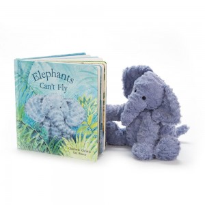 Knižka Aktivity Jellycat Slonícis Can't Fly and Fuddlewuddle Sloníci Medium, Blankyt | CGMHE-3594