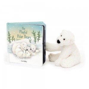 Knižka Aktivity Jellycat The Playful Polars and Perry Polar Small, Bílé | ZCILK-0351