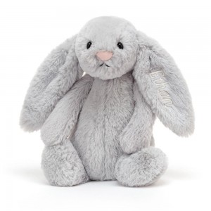 Králícči Jellycat Bashful Medium,31cm x 12cm x 9cm Šedé | RYLGB-9103