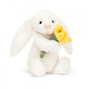 Králícči Jellycat Plyšáci Bashful Daffodil,18cm x 9cm x 8cm Bílé | AEQZC-9702