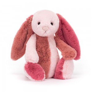 Králícči Jellycat Plyšáci Bashful Patchwork Coralia,31cm x 12cm x 9cm Růžové | IROXP-6495