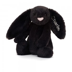 Králíček Jellycat Plyšáci Bashful Inky Bunny Medium,31cm x 12cm x 9cm Černé | CIPMS-6427