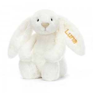 Králíček Jellycat Plyšáci Bashful Luxe Bunny Luna Medium,31cm x 12cm x 9cm Bílé | RSDAX-1309