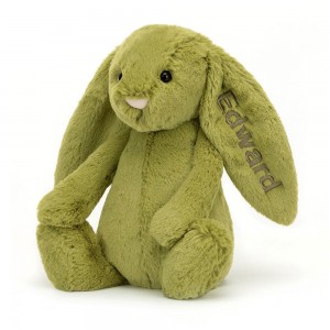 Králíček Jellycat Plyšáci Bashful Moss Bunny Medium,31cm x 12cm x 9cm Zelene | OLKMR-1732