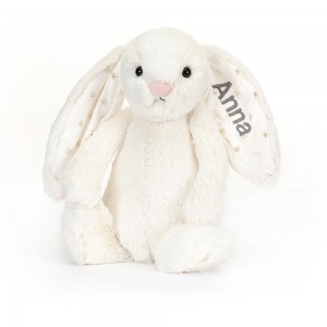 Králíček Jellycat Plyšáci Bashful Twinkle Bunny Medium,31cm x 12cm x 9cm Bílé | WCZJV-4320