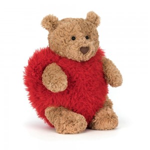 Medvídci Jellycat Plyšáci Bartholomew 'Heartthrob',26cm x 12cm x 8cm Hnědé | NIYJM-9805