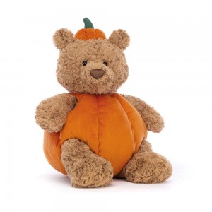Medvídci Jellycat Plyšáci Bartholomew Pumpkin,36cm x 21cm x 20cm Hnědé | HAZTM-4890