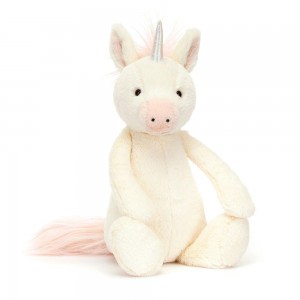 Mýtická Stvoření Jellycat Plyšáci Bashful Unicorn,31cm x 12cm x 9cm Krém | FWPLR-7528