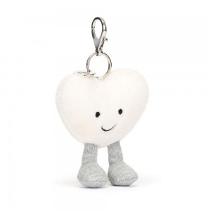 Objekty Jellycat Plyšáci Amuseables Cream Heart,13cm x 9cm x 3cm Bílé | JSIKR-3902
