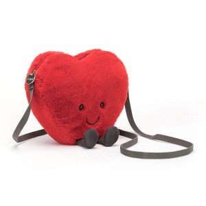 Objekty Jellycat Plyšáci Amuseables Heart,17cm x 18cm x 5cm Červené | TESFI-4037
