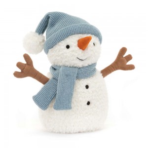 Objekty Jellycat Plyšáci Amuseables Sammie Snowman,22cm x 13cm x 11cm Bílé | YQXZM-3406
