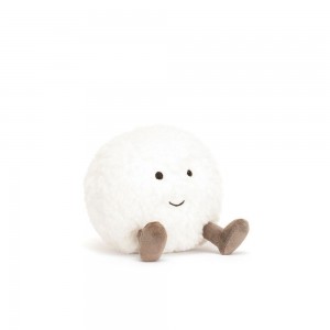 Objekty Jellycat Plyšáci Amuseables Snowball,10cm x 9cm x 8cm Bílé | JTBLE-8615