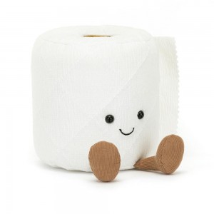 Objekty Jellycat Plyšáci Amuseables Toilet Roll,15cm x 12cm x 12cm Bílé | AQKWU-8450