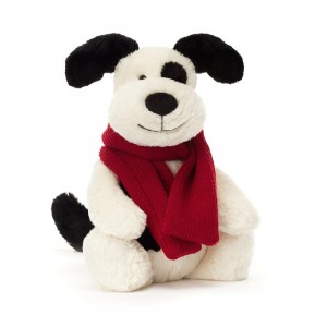 Pejsci Jellycat Plyšáci Bashful Winter Puppy,12.2in x 4.7in x 3.5in Bílé | TSROV-3096